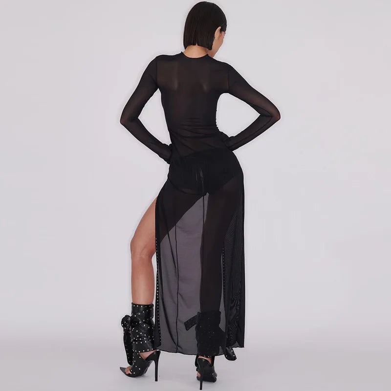 KELSIE Tie-Up Maxi Dress