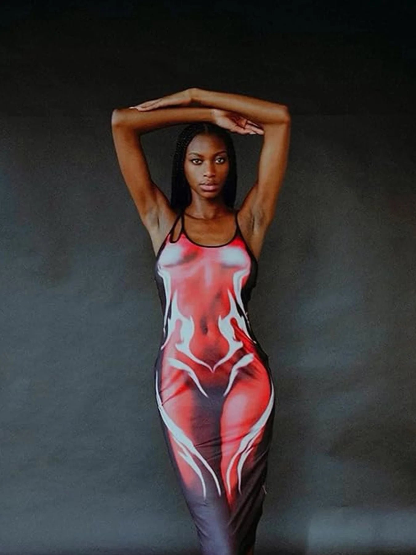 LAARNIE Body Print Dress