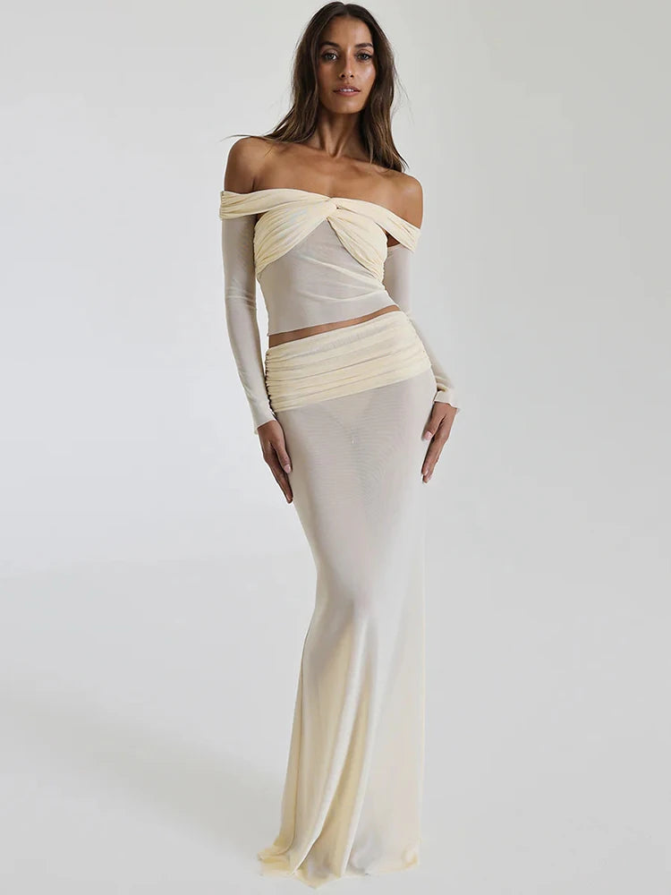 BELLA Two-Piece Maxi Skirt Set