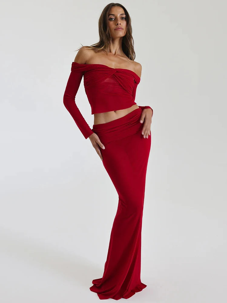 BELLA Two-Piece Maxi Skirt Set