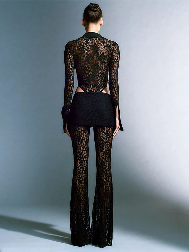 DIDI Floral Lace Two-Piece Set