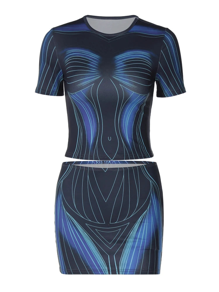 JARA Two-Piece Mini Skirt Set