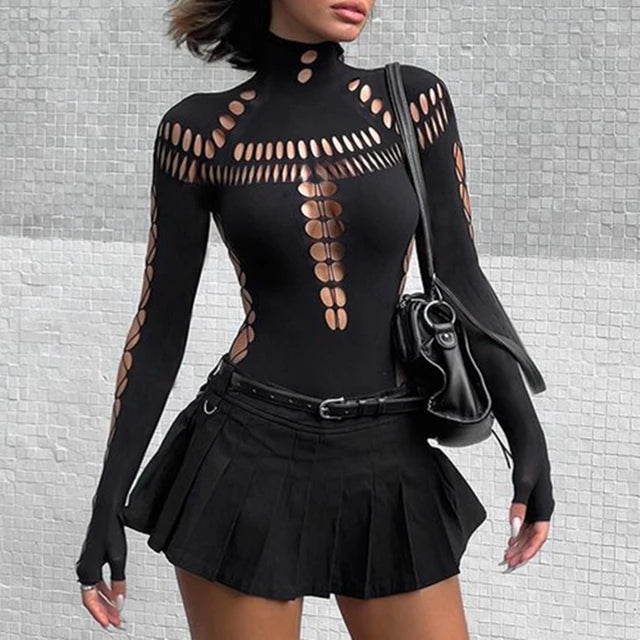 MARNIE Cut Out Bodysuit