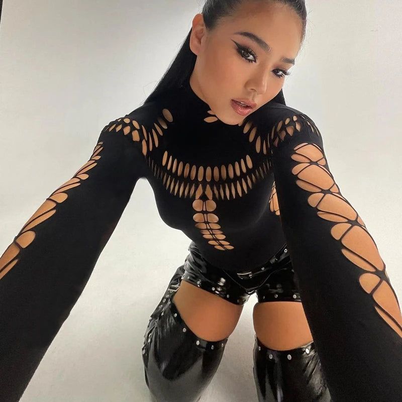 MARNIE Cut Out Bodysuit