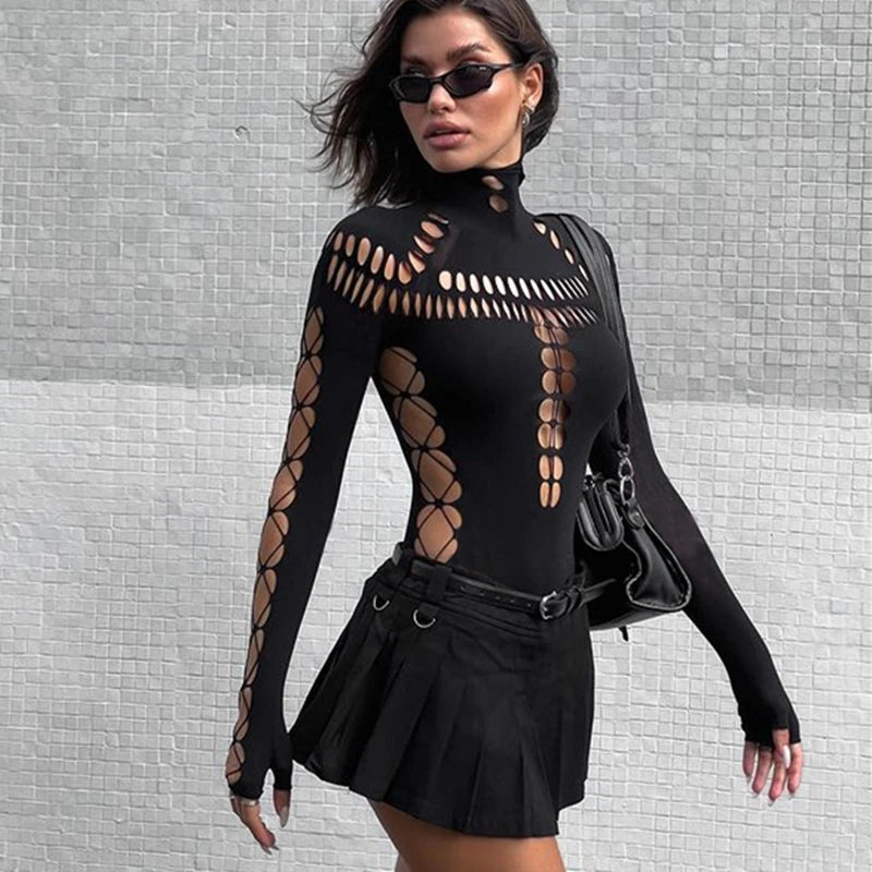 MARNIE Cut Out Bodysuit