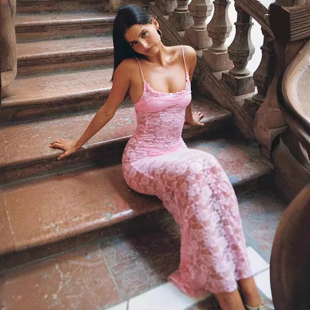 BABY PINK Lace Dress