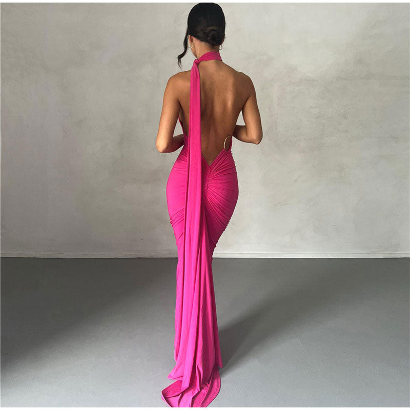 MIYA Backless Evening Dress