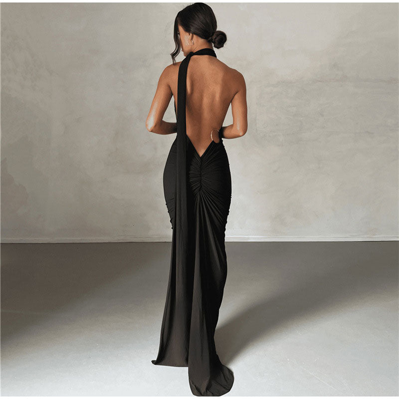 MIYA Backless Evening Dress