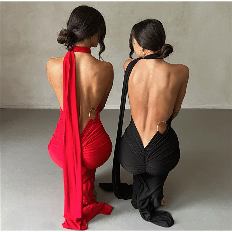 MIYA Backless Evening Dress