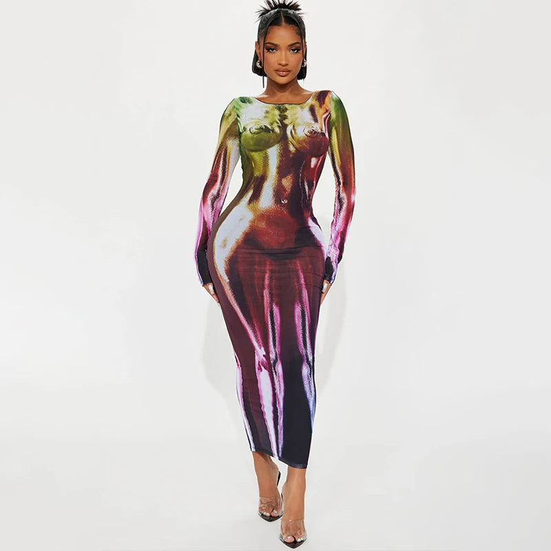 BREA Midi Body Print Dress