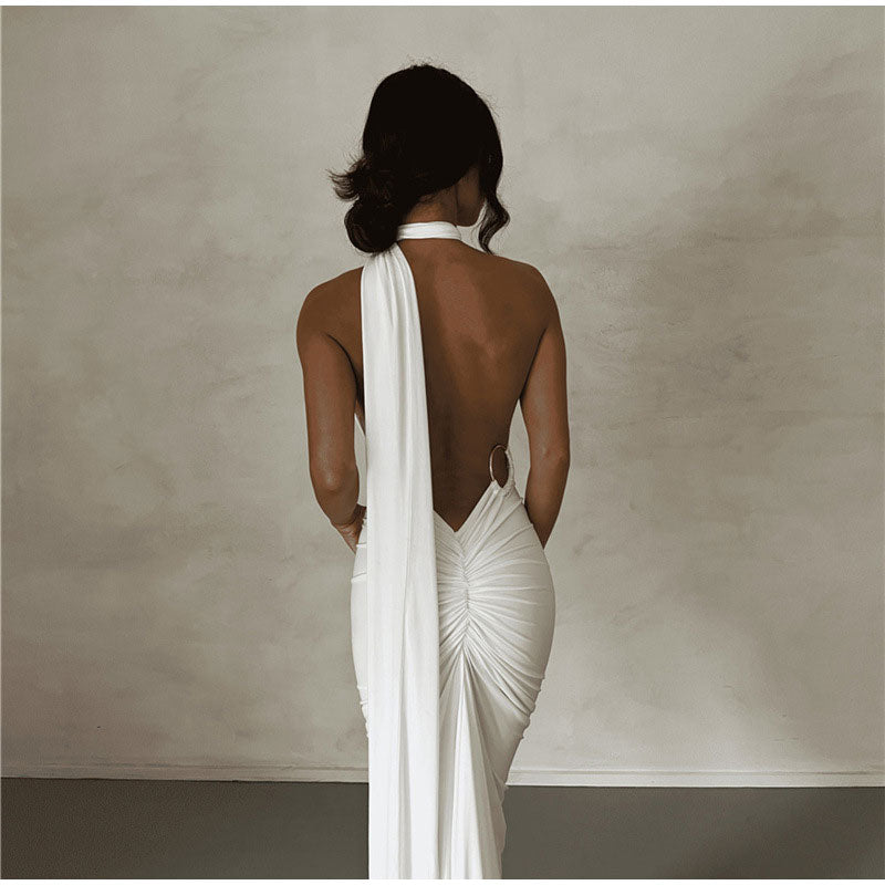 MIYA Backless Evening Dress