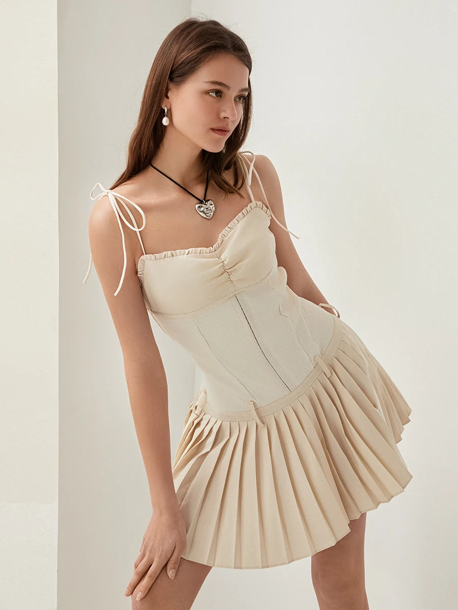 NAYA Pleated Mini Dress